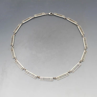 Rennie Mackintosh Style Silver Necklace