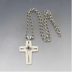 Uno A Erre  800 Silver Cross Pendant