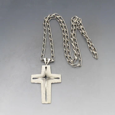 Uno A Erre  800 Silver Cross Pendant
