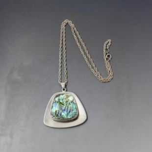 Arne Johansen Denmark Abelone and Silver Pendant