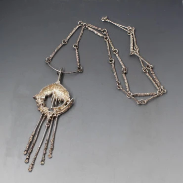 JUHLS Kautokeino Silver Modernist Pendant