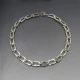 Designer AHJ Silver Link Necklace   