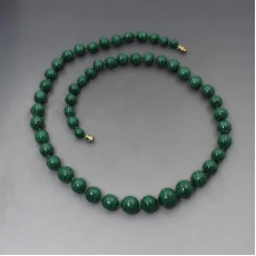 Malachite Beads Necklace 21.5 Inches