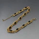 Vintage Monet Black and Gold Necklace
