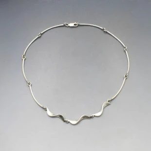 Silver Modernist Necklace