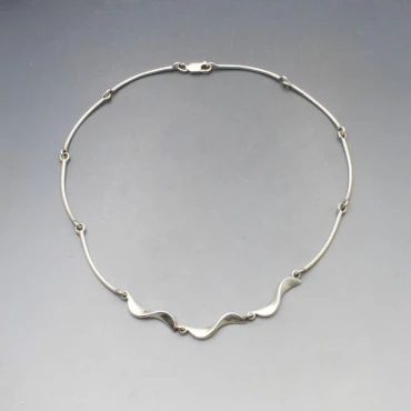 Silver Modernist Necklace