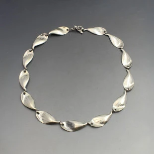 Herman Siersbol Silver Leaves Necklace