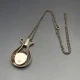 Modernist Carnelian and Silver Israel Pendant