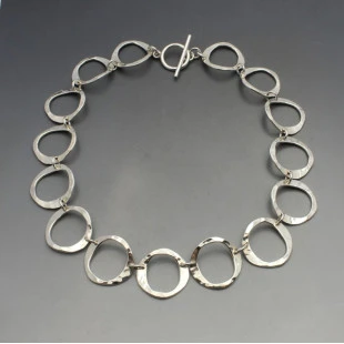 Designer Silver Circles  Necklace
