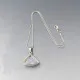 Moonstone Triangle Silver Pendant