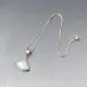 Moonstone Triangle Silver Pendant