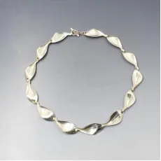 Herman Siersbol Sterling Silver Leaves Necklace