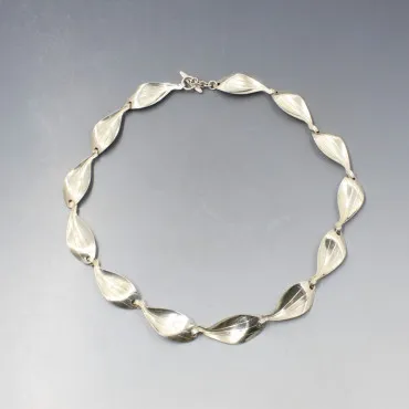 Herman Siersbol Sterling Silver Leaves Necklace