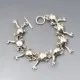 Vintage Silver Frogs Bracelet