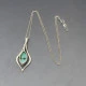 Turquoise Silver Eclipse Necklace
