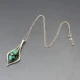 Turquoise Silver Eclipse Necklace