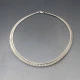 Silver Fringe Collar Necklace