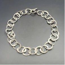 Designer Silver Snake Chain Necklace