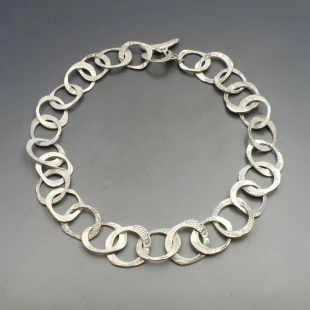 Designer Silver Snake Chain Necklace