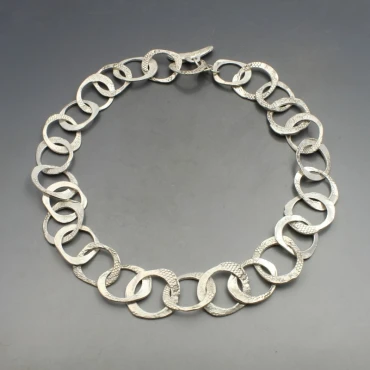 Designer Silver Snake Chain Necklace