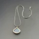 Moonstone and Silver Pendant Necklace