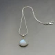 Moonstone and Silver Pendant Necklace