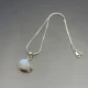 Moonstone and Silver Pendant Necklace