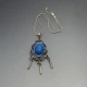 Lapis Lazuli and Sterling Silver Mexico Pendant