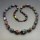 Venetian Millefiori Bead Necklace - 27.5 Inches 