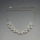 Abstract Silver Ovals Necklace