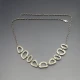 Abstract Silver Ovals Necklace