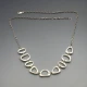 Abstract Silver Ovals Necklace