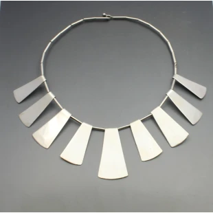 Designer RP Modernist Silver  Necklace