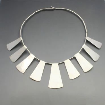 Designer RP Modernist Silver  Necklace