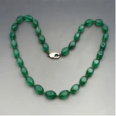 Green Chalcedony Beads 23 Inches