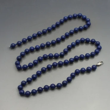 Long Lapis Lazuli Beads Necklace