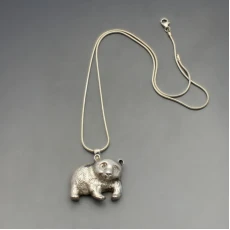 Sterling Silver Bear Pendant 