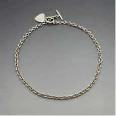Silver Heart Chain Necklace
