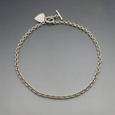 Silver Heart Chain Necklace