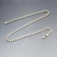 Flat Silver Curb Chain Necklace