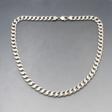 Vintage Mens Silver Curb Chain
