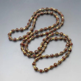Long Millefiori Bead Necklace