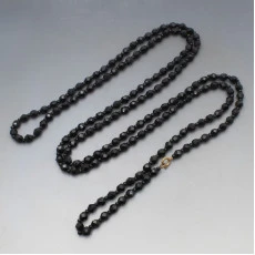 Long Black French Jet Beads