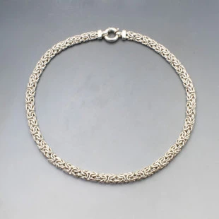 Silver Italian Rope Chain Necklace