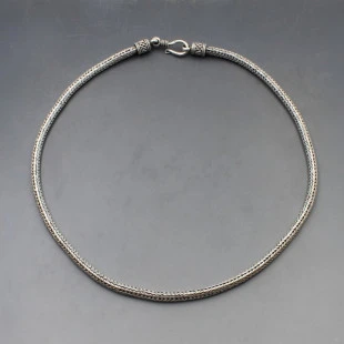 Silver Bali Style Chain Necklace
