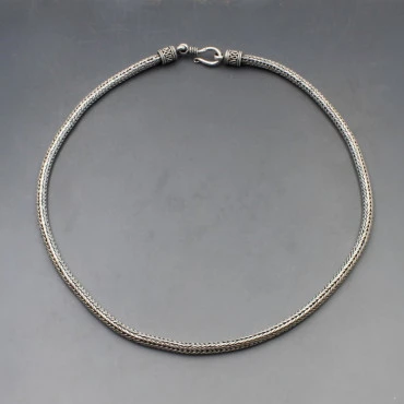 Silver Bali Style Chain Necklace