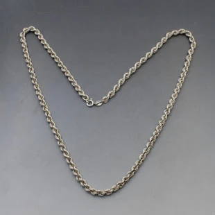 Silver Rope Chain Necklace - 21 Inches
