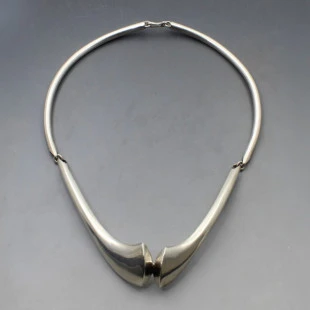 Vintage Silver Modernist Necklace