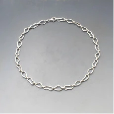 Silver Modernist Chain Necklace