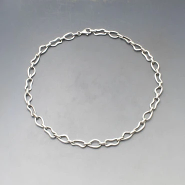 Silver Modernist Chain Necklace